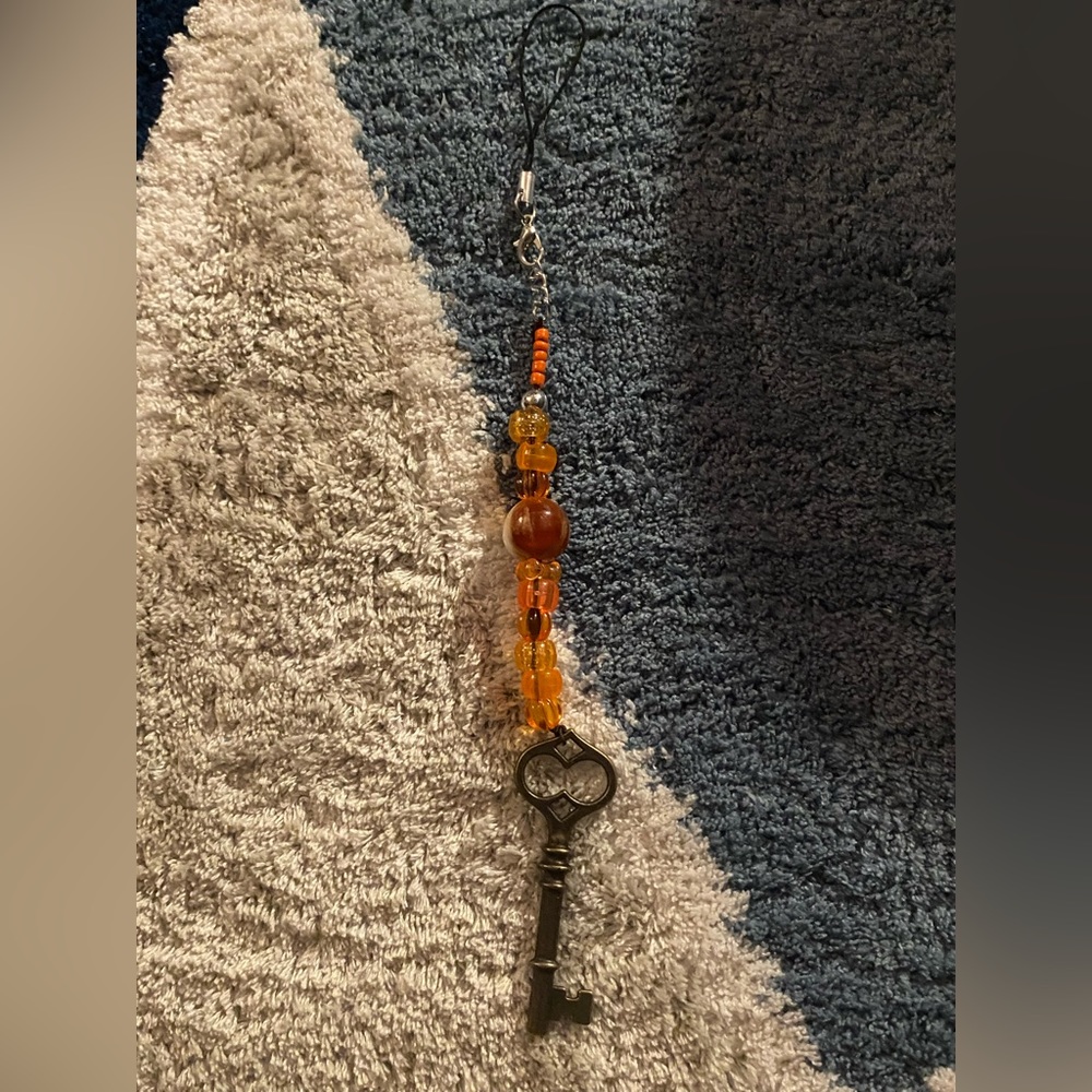 orange handmade keychain